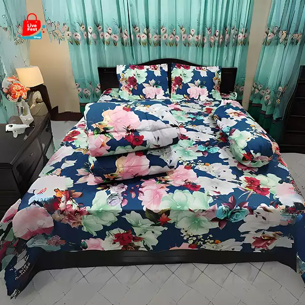 Comforter 5 Pieces set Premium Quality and Original Twill Cotton fabric 100% color guarantee